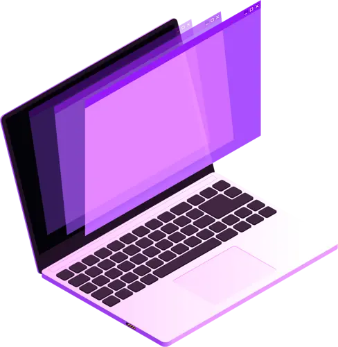An open laptop